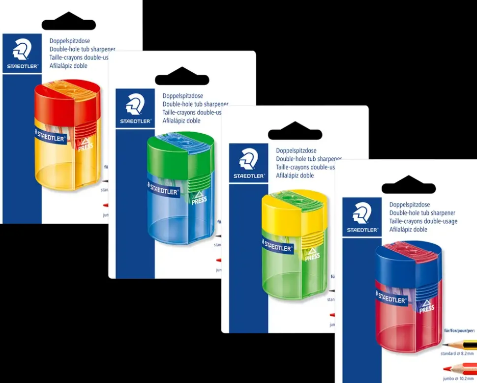 Staedtler Blyantspidser med beholder plast - Ass.