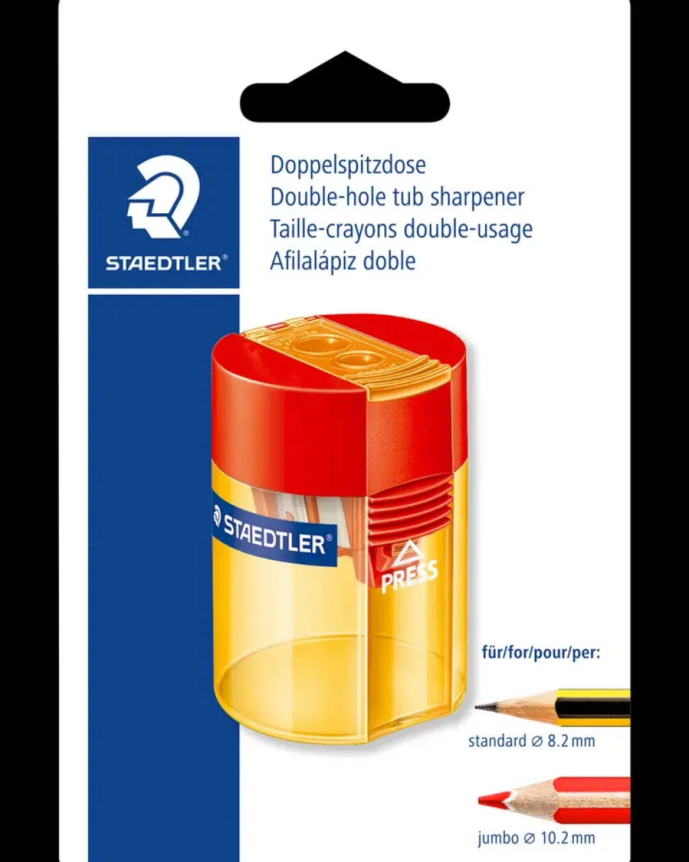 Staedtler Blyantspidser med beholder plast - Ass.