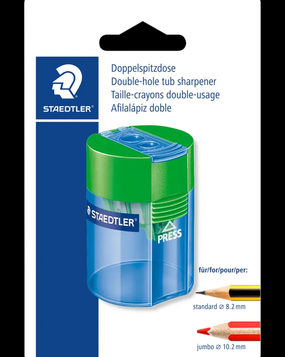 Staedtler Blyantspidser med beholder plast - Ass.