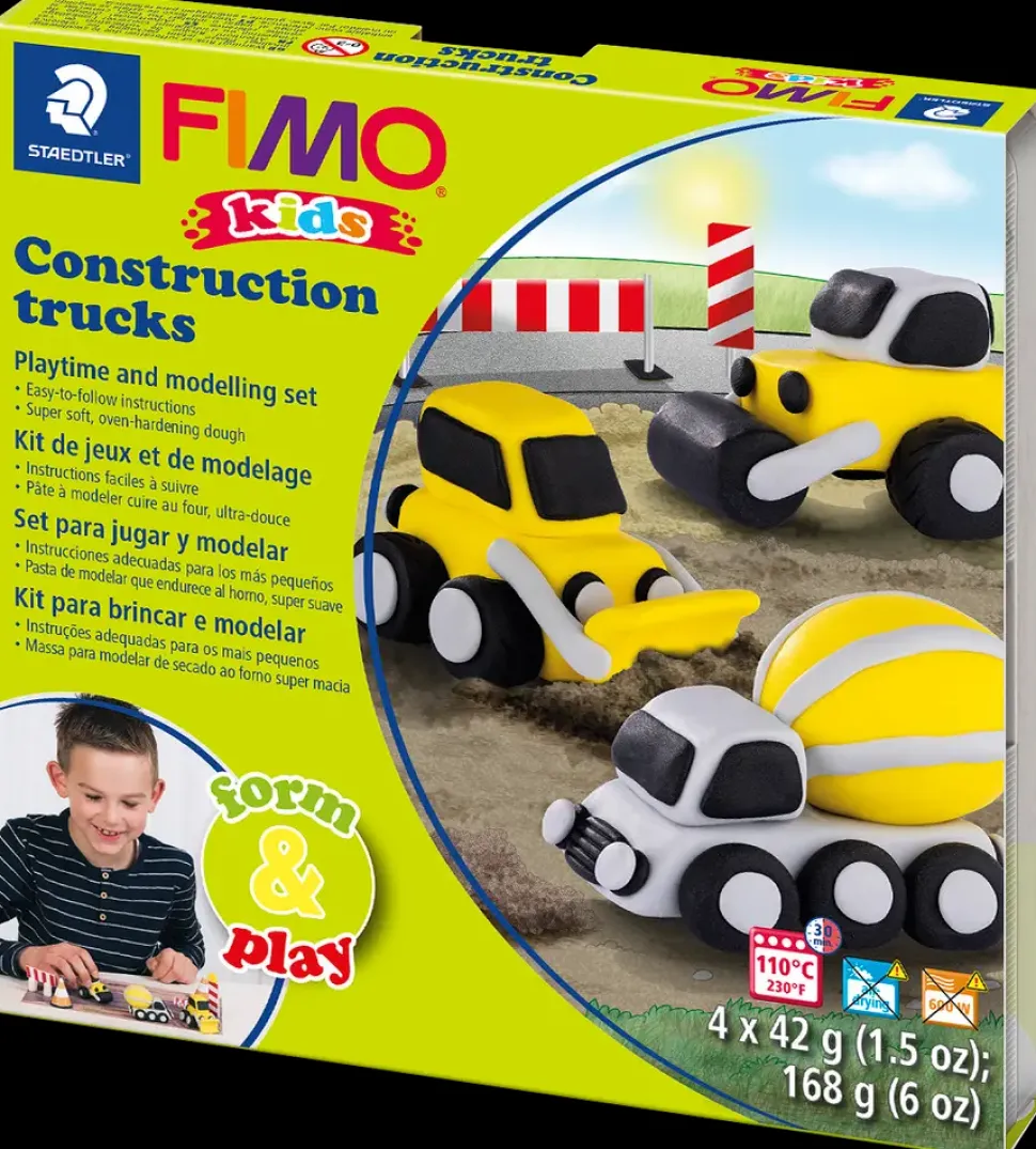 Staedtler FIMO kids Modellervoks construct. trucks