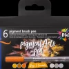 Staedtler Pensel tusch pigmentart grå/gul 6-pak
