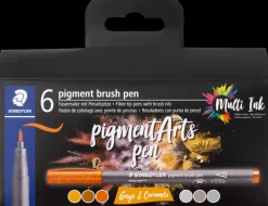 Staedtler Pensel tusch pigmentart grå/gul 6-pak
