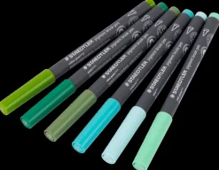 Staedtler Pensel tusch pigmentart grøn 6-pak