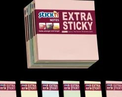 Sticky notes 76x76 mm 90 ark x 6 blokke - pastel farver