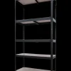 Stålreol med 5 hylder 180 x 90 x 40 cm