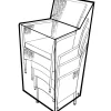 Stoleovertræk 117 x 63 x 66 cm - sort