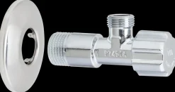 Stopventil 1/2" x 3/8" med roset