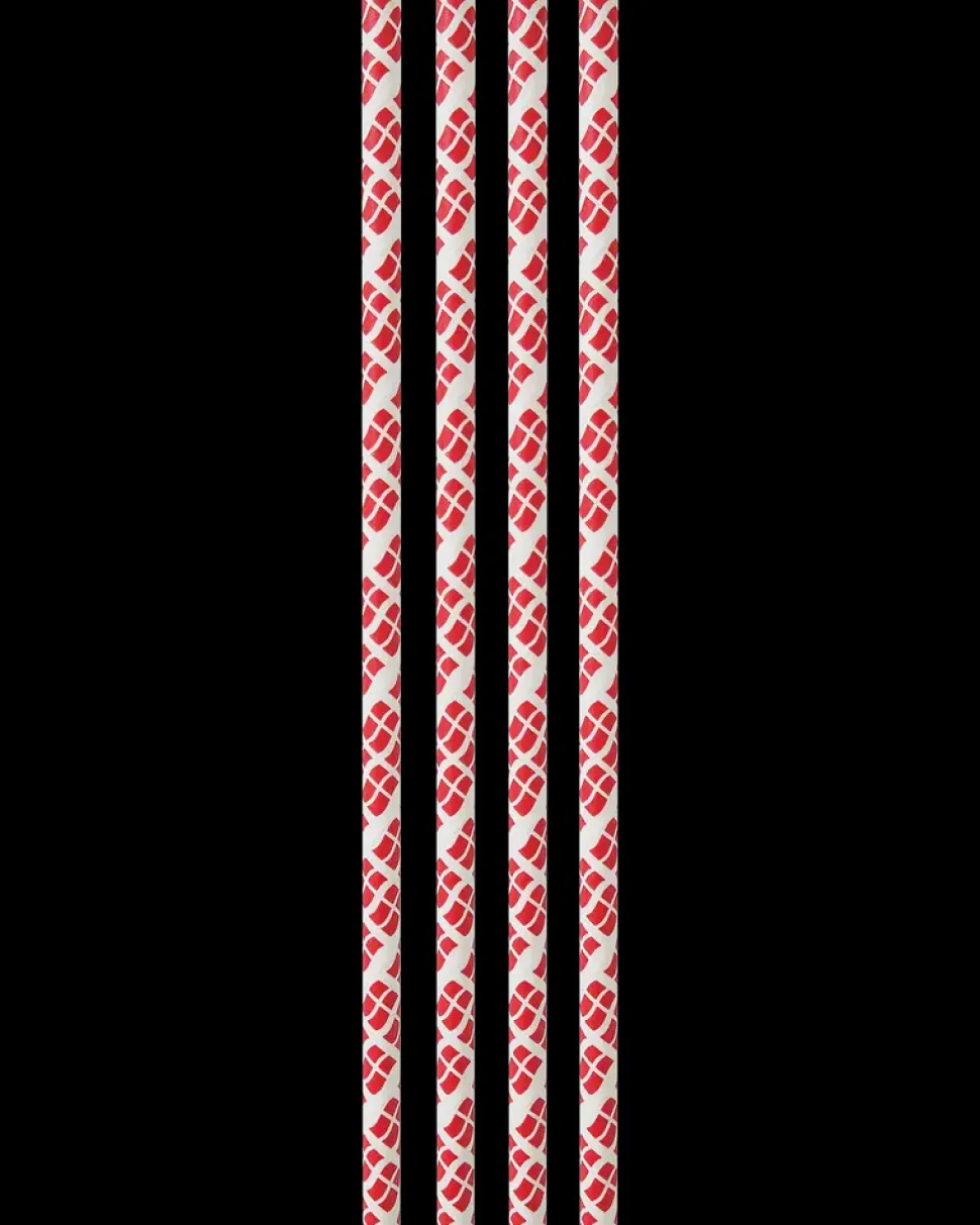 Sugerør med flag 10-pak