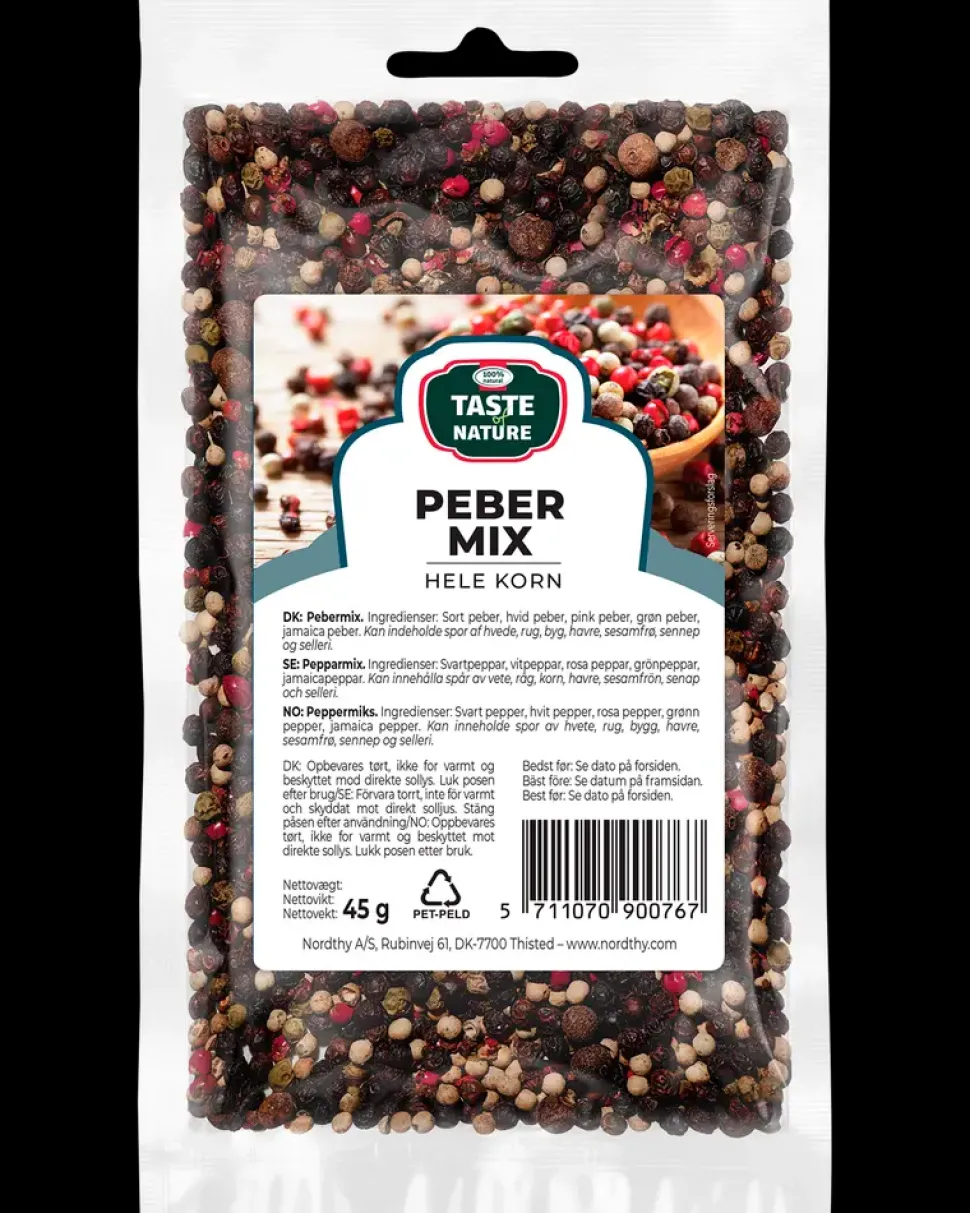 Taste of Nature – Peber Mix Hele Korn 45 g
