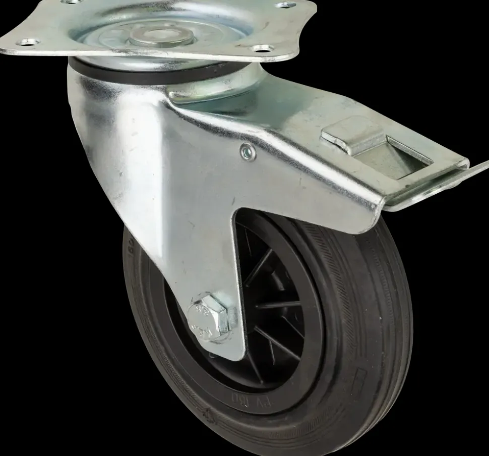 Tente Hjul 160 mm - drej med bremse