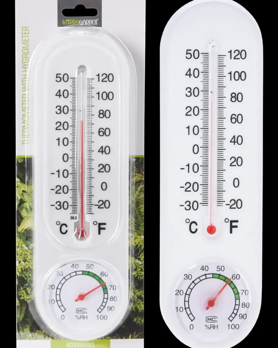 Termometer med hygrometer ude - hvid