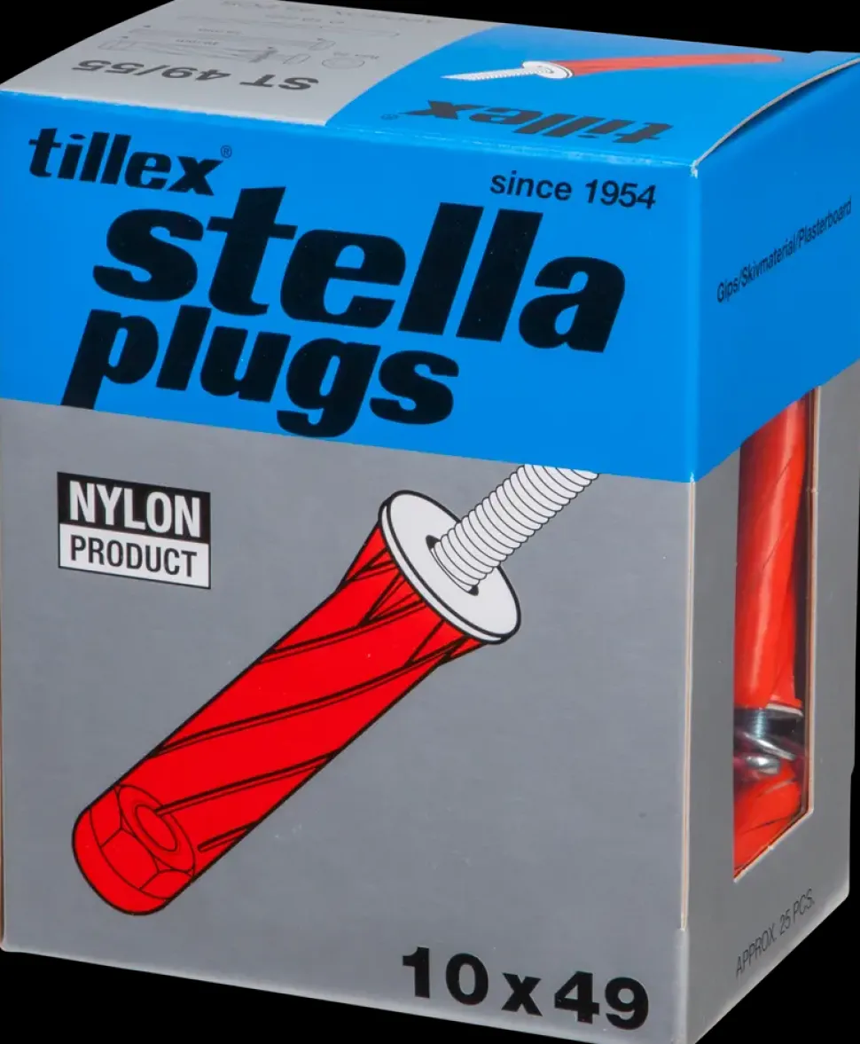 Tillex Plugs pan 5 x 55 mm - rød 25-pak