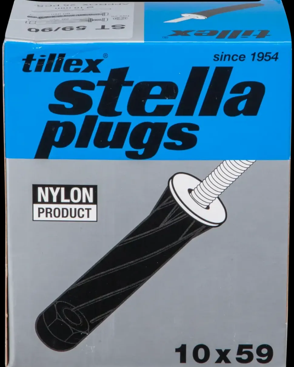 Tillex Plugs pan 5 x 90 mm - sort 25-pak