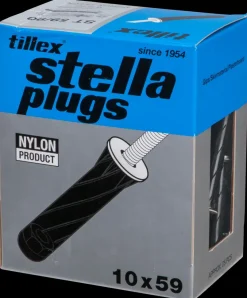 Tillex Plugs pan 5 x 90 mm - sort 25-pak