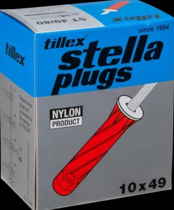 Tillex Plugs pan 5 x 80 mm - rød 25-pak