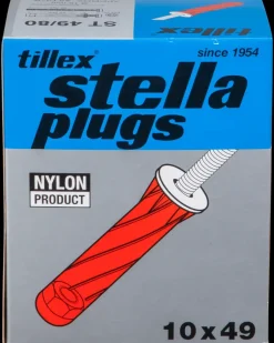 Tillex Plugs pan 5 x 80 mm - rød 25-pak