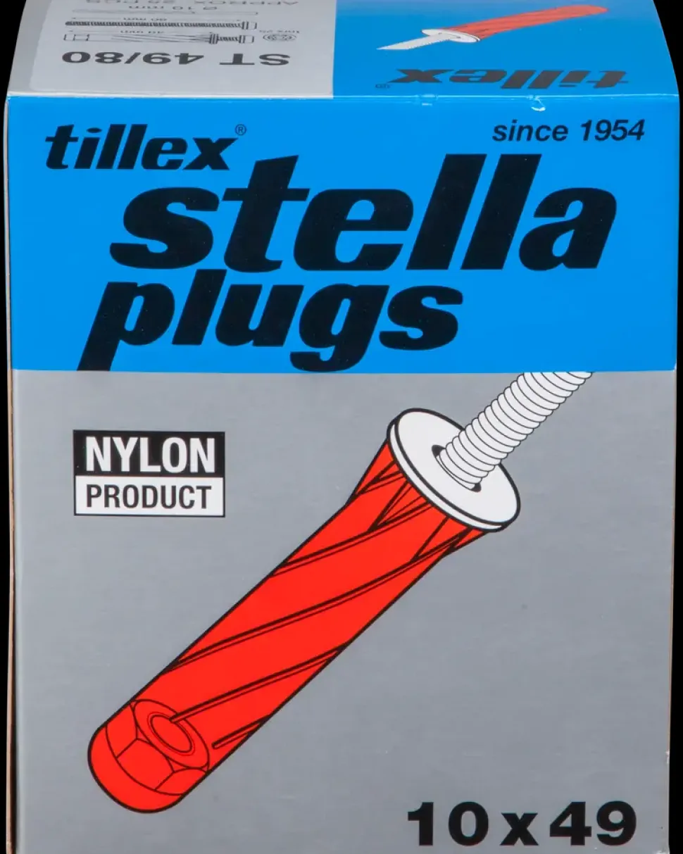 Tillex Plugs pan 5 x 80 mm - rød 25-pak