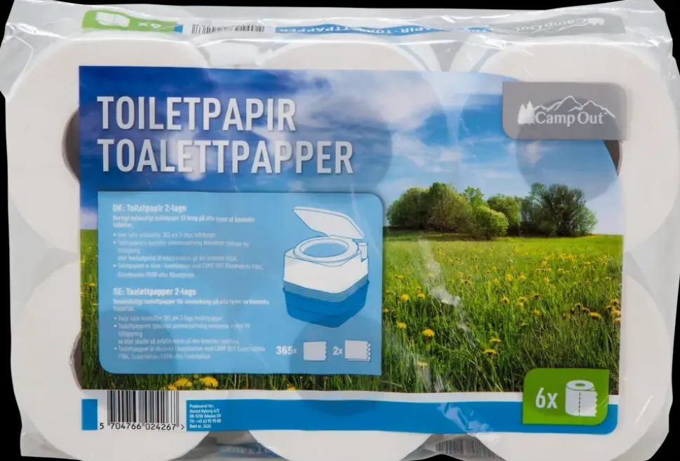 Toiletpapir 2 lags 6-pak