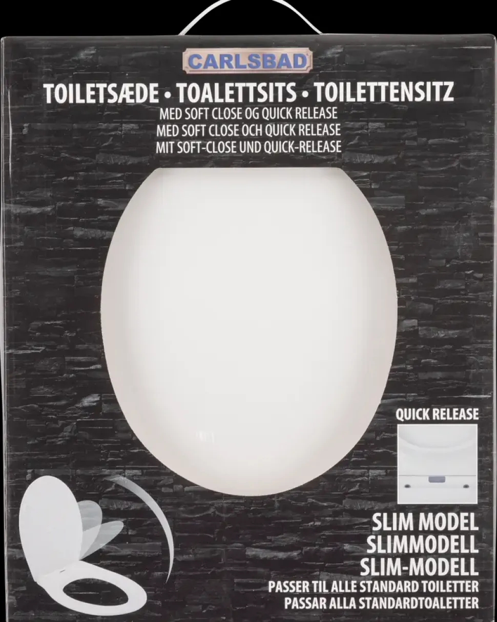 Toiletsæde Quick-release - Slim Hvid