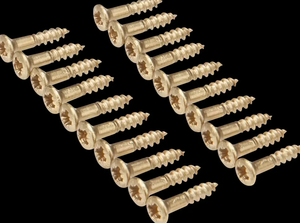 Træskrue messing 2,5 x 12 mm 20-pak