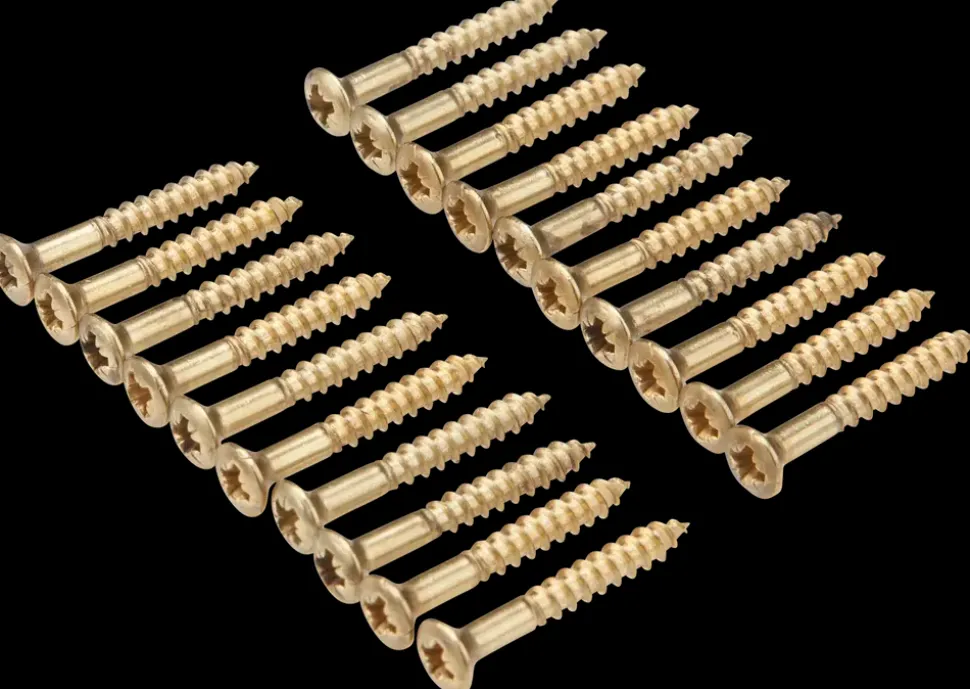 Træskrue messing 4 x 30 mm 20-pak