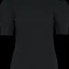 T-shirt med pufærmer - Sort