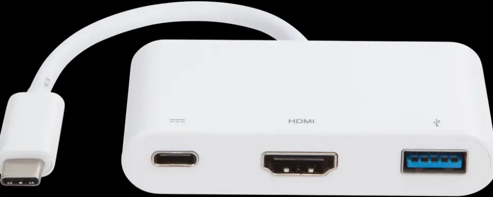 USB-C hub USB-A HDMI og USB-C