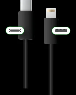 USB-C til Lightning 0,5 meter - sort