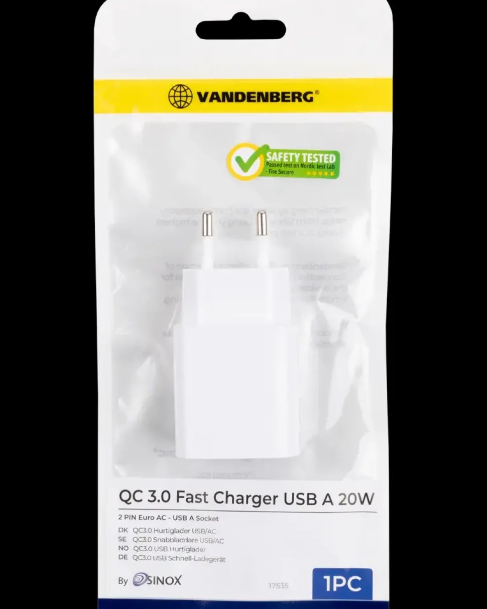 VANDENBERG Quick lader USB-A 20 W