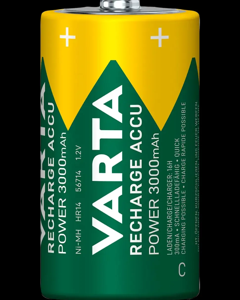 VARTA Genopladelig batteri - C 3000mAh 2-pak