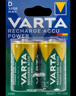 VARTA Genopladelig batteri - D 3000mAh 2-pak