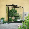 Vægdrivhus Altan 3 sort med 3 mm glas