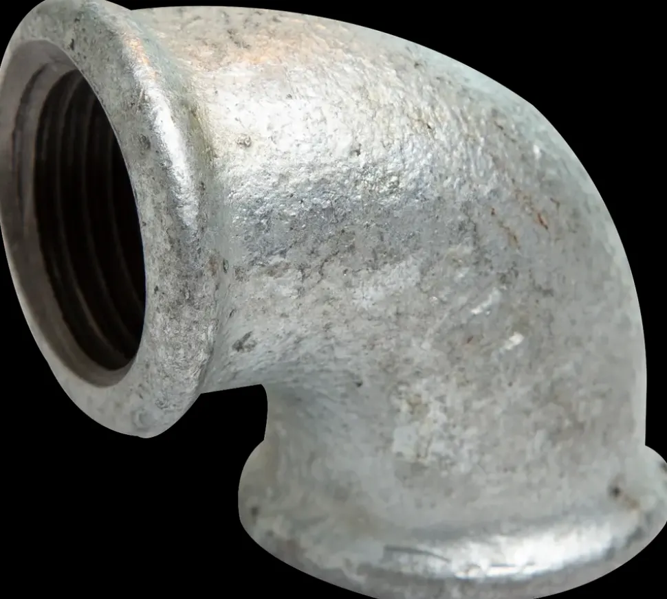 Vinkel 90° 3/4'' M/M - galvaniseret