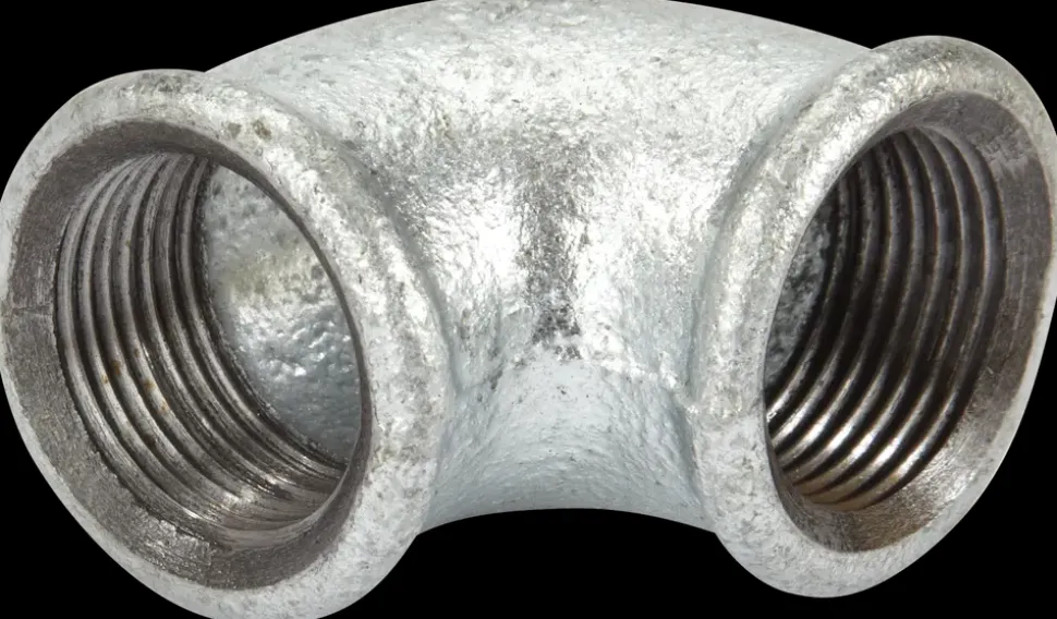 Vinkel 90° 1/2'' M/M - galvaniseret