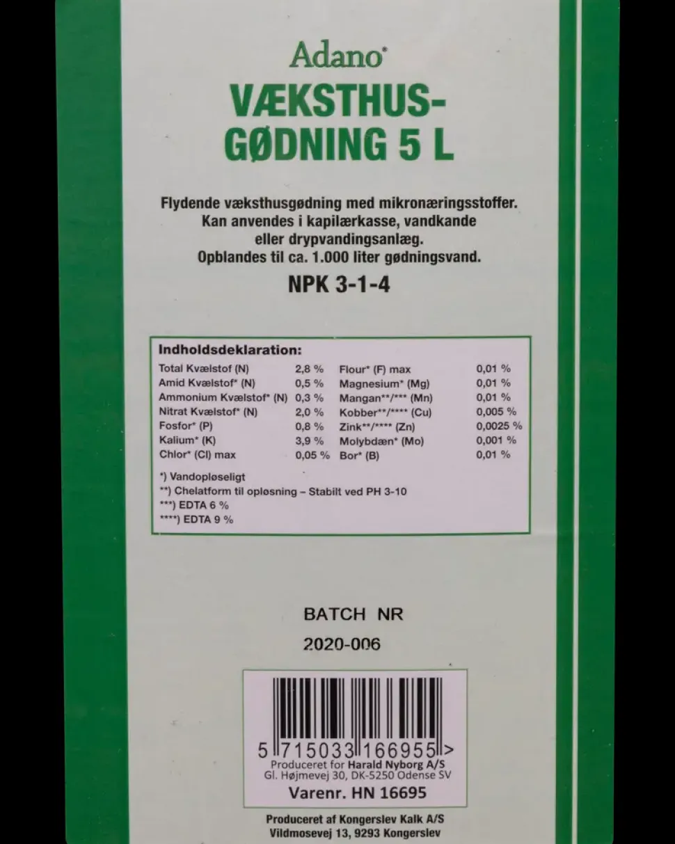 Væksthusgødning 5 L