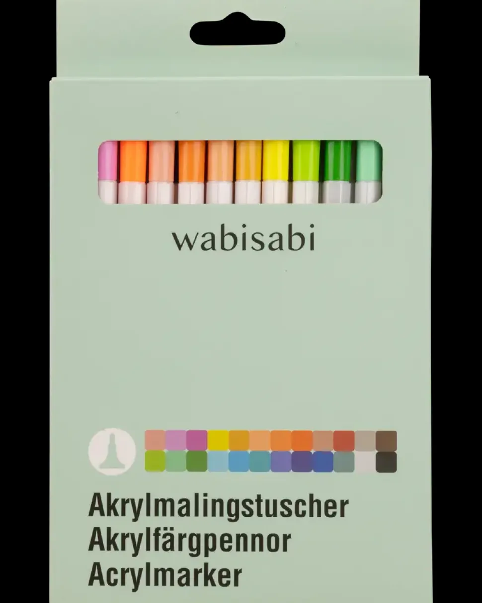 Wabisabi Akrylmalingstuscher - 24 stk